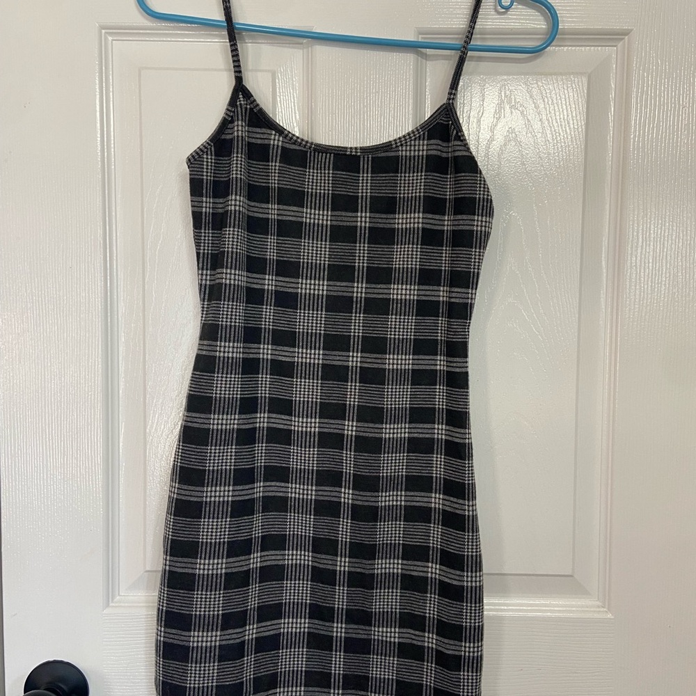Popular 21 Plaid Mini Dress Womens Small 90s Y2K Slip Spaghetti Strap
